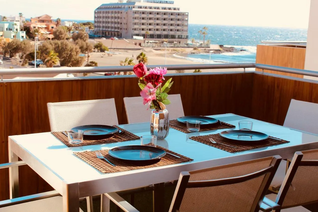 Sea View Apartment In El Medano With Pool & Private Parking Space  El Medano (Tenerife)
